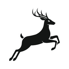 Obraz premium Running Deer Silhouette