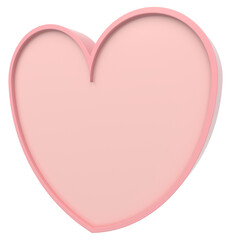 3d rendered pink heart bubble chat