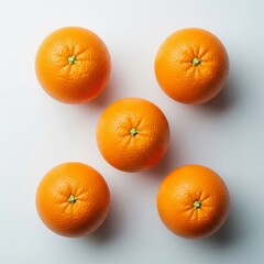 oranges on white background