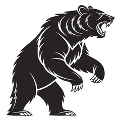 bear black vector grizzly logo icon bold silhoue