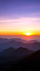 Obraz premium Mountain sunrise panorama (2)