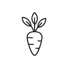 Simple Carrot Illustration Healthy Eating Symbol Fresh Produce Icon Minimalist Design Single Vegetable Image for Various Design Purposes