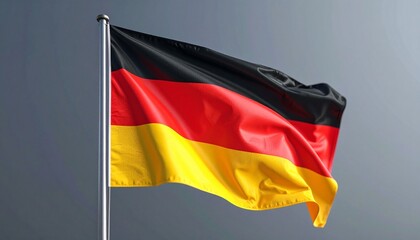 german flag waving in the wind