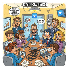 Hybrid Meeting Chaos: Miscommunication, Tech Troubles, and Remote Work Frustration