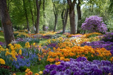 Fototapeta premium springtime garden patches