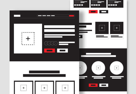 Gym And Fitness Center Landing Page Wireframe