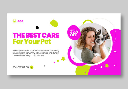 Pet Care Social Media Cover Template