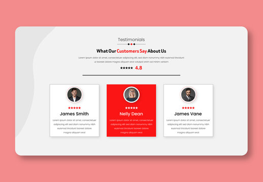 Testimonial Section Layout Design