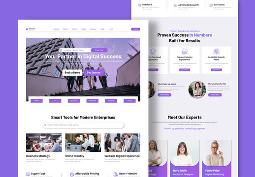 Professional Business Consulting Landing Page