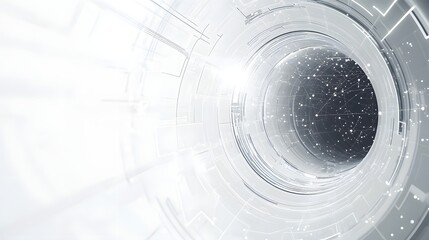 Obraz premium Abstract digital tunnel design with concentric circles.