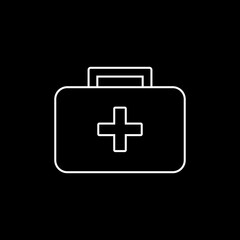 Medical Icons Shield, First Aid Kit, and Document