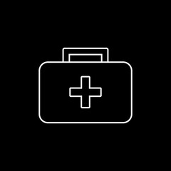 Obraz premium Medical Icons Shield, First Aid Kit, and Document