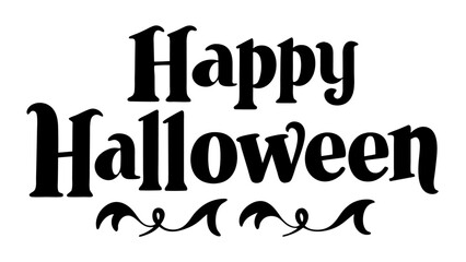 Happy Halloween Text Vector