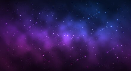 Celestial tapestry Sparkling stars in nebulous skies