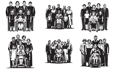 Family Together reunion vector