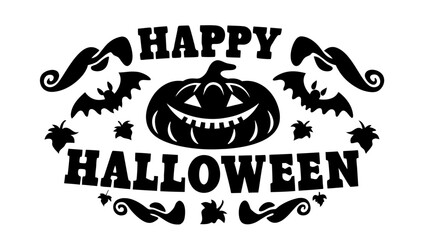 Happy halloween silhouette vector