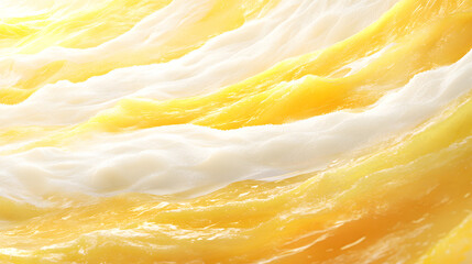Abstract Yellow and White Waves, Close-up Food Photography in a Bright Environment