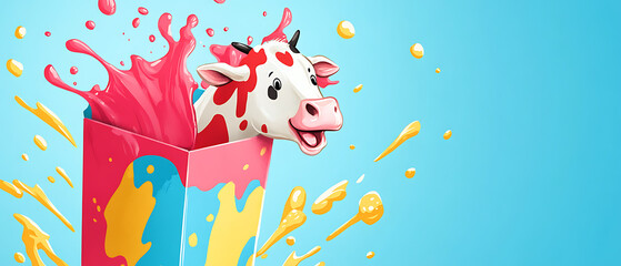 Cows and milk Concepts for Commercial and Creative Branding
