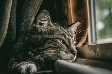 The feline is lost in thought