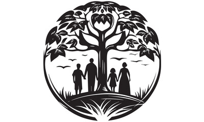 Family Together reunion vector