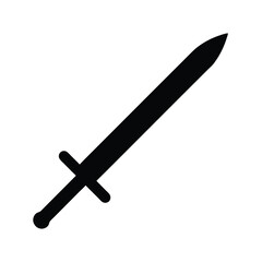 Sword Straight Blade Icon Vector Illustration