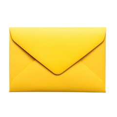 Bright yellow envelope design illustration ideal for email communication and sending messages swiftly transparent