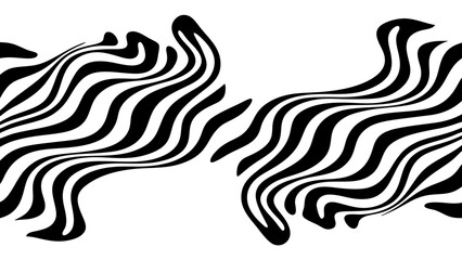 Wave pattern illustration vector with transparent background