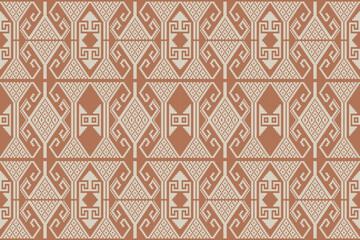 Pixel seamless pattern inspired by traditional Thai textile, featuring geometric and ethnic motifs in pastel tones. Ideal for fabric, wallpaper, and digital designs. Vector art.