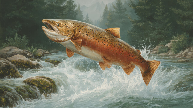 Spawning Drawing Fish