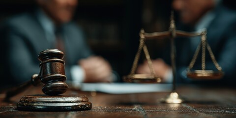 Professional business law consultation with legal advisor and scales of justice authentic corporate guidance for startups and modern entrepreneurs