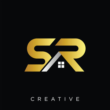 SR Logo real estate modern company luxury elegant vector icon creative