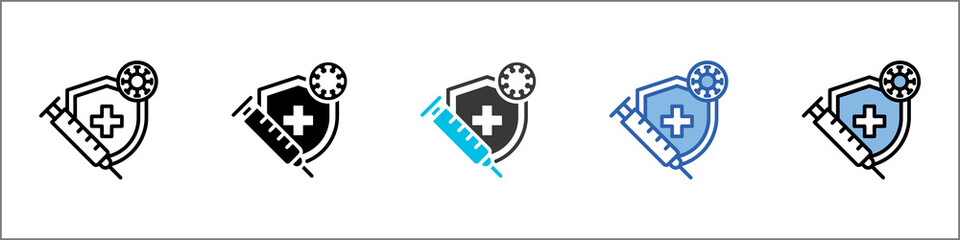 Obraz premium Immunization Icon Pack Multistyle Illustration