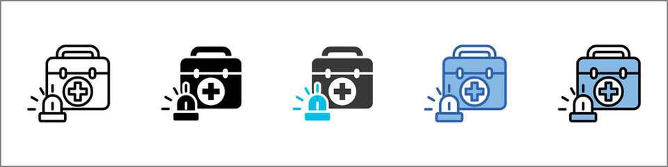 Obraz premium First Aid Icon Pack Multistyle Illustration