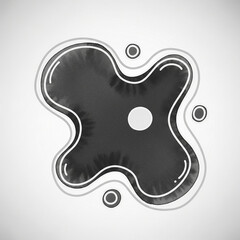 Fototapeta premium Abstract Blob Illustration with Retro Circles