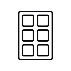 chocolate bar icon vector design template simple and clean