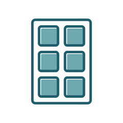 chocolate bar icon vector design template simple and clean