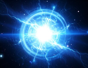 Obraz premium Radiant energy sphere in space