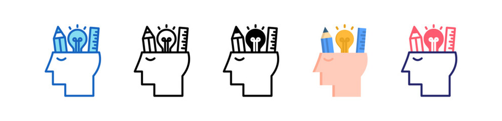 Idea Multiple Style Icon Set Collection.  