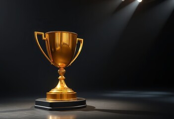Celebrate victory and excellence with this golden trophy image perfect for award events, sports celebrations, and corporate success themes