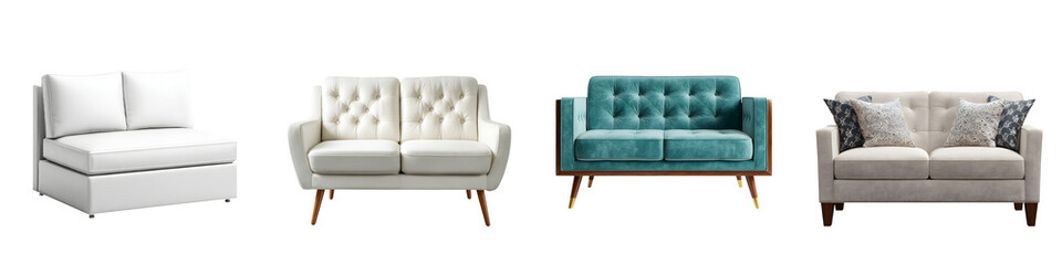 Fototapeta premium Sofa Set - Modern Living Room Furniture Collection