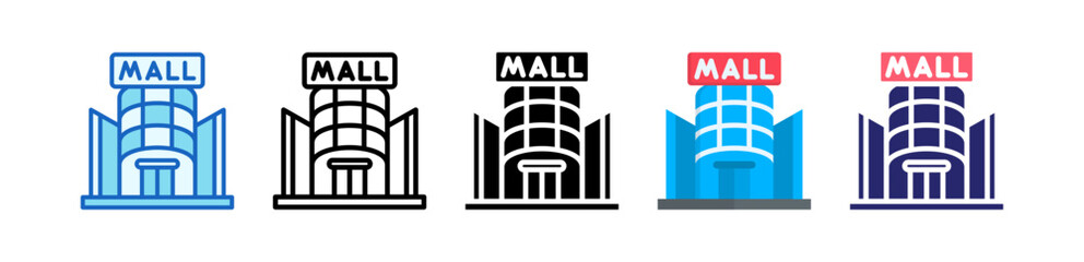 Obraz premium Shopping Mall Multiple Style Icon Set Collection. 