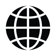 Modern Globe Icon Vector Illustration