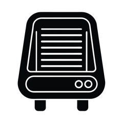 Infrared Heater Icon Vector Illustration