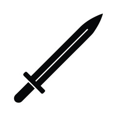 Flat Sword Icon Vector Illustration