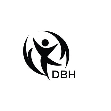 Classic Shield Logo with Stars and DBH Letters &ndash; Premium Badge or Security Brand Identity. DBH Letter Logo.
