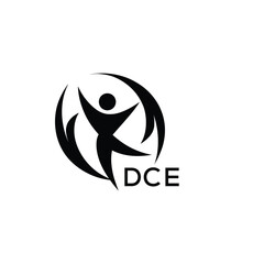 Classic Shield Logo with Stars and DCE Letters – Premium Badge or Security Brand Identity. DCE Letter Logo.

