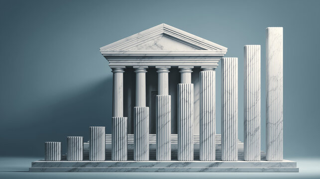 Financial growth graph business insights digital visualization minimalist studio close-up data analysis