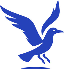 Obraz premium Flying Seagull Vector Illustration