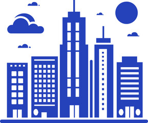 Obraz premium Simple Building Vector Illustration