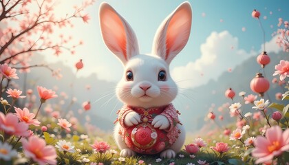 Spring Festival Rabbit – Desktop HD Wallpaper